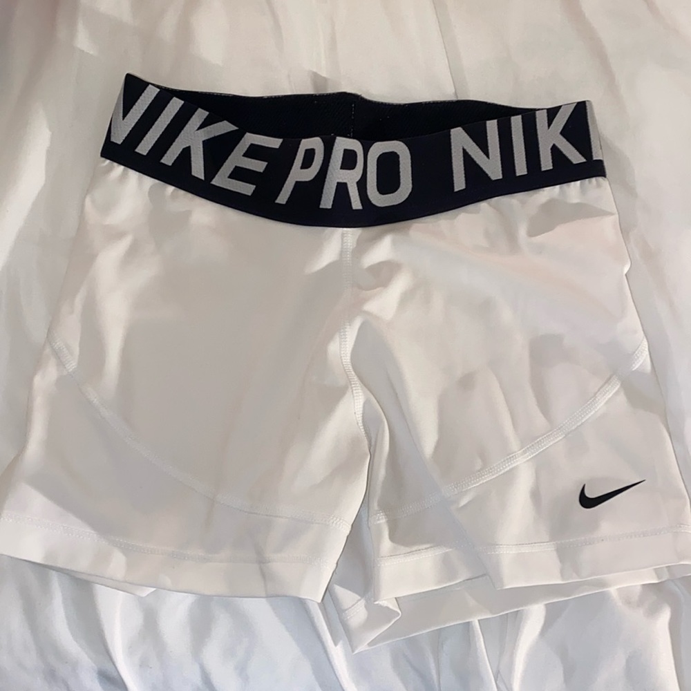 Black and White Nike Pro Compression Shorts